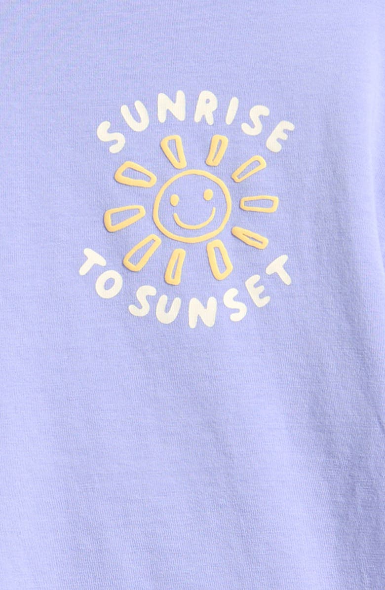 NEXT Kids' Hello Sun Cotton Graphic T-Shirt & Stripe Bike Shorts Set, Alternate, color, Blue