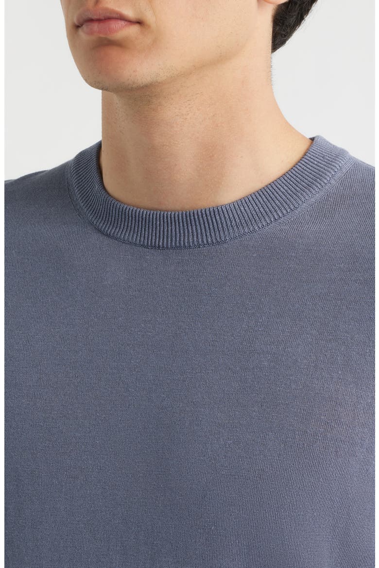 Norberto Linen Blend Short Sleeve Sweater, Alternate, color, OPEN BLUE