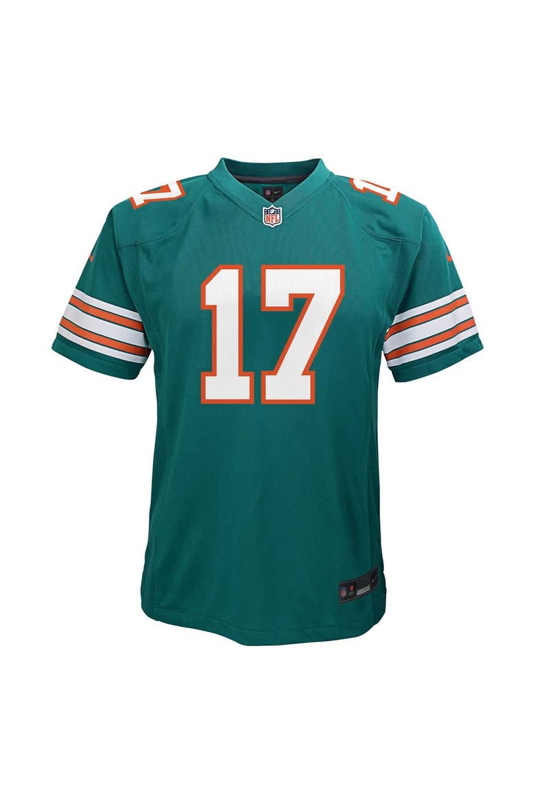 Youth Nike Jaylen Waddle Aqua Miami Dolphins Alternate Player Game Jersey, Alternate, color, Aqua