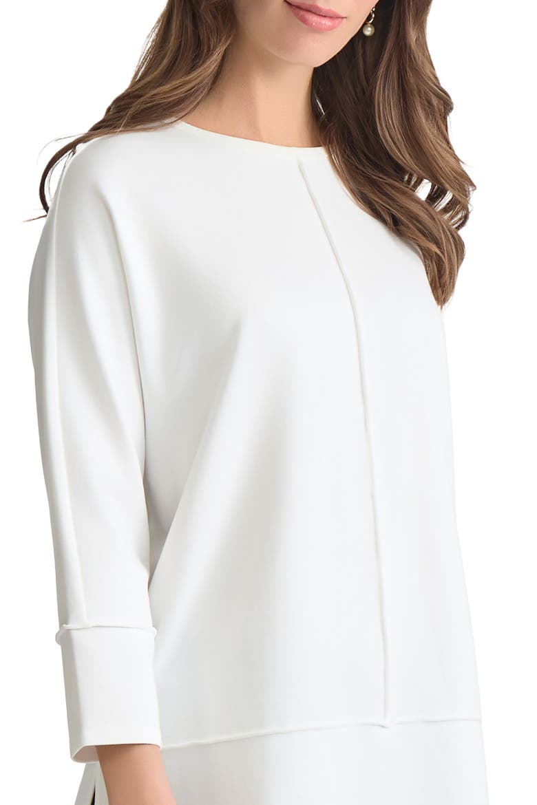 Serenity Three Quarter Sleeve Knit Top, Alternate, color, NYC WHITE