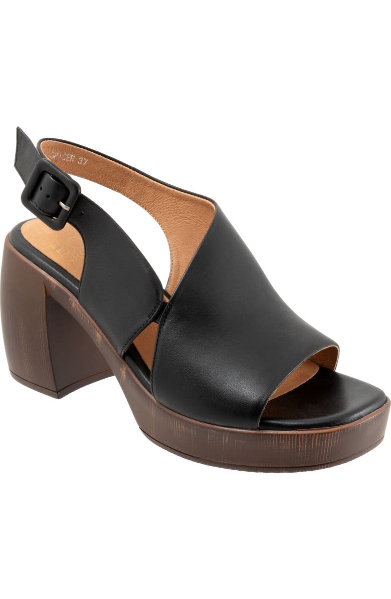 EOS FOOTWEAR Spicer Slingback Platform Sandal, Main, color, Black