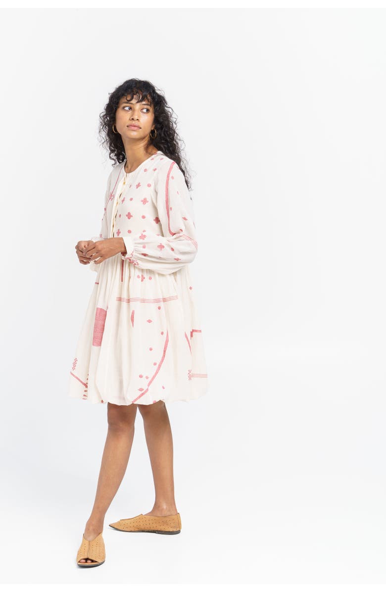 World of Crow Fit and flare gathered dress, Main, color, 