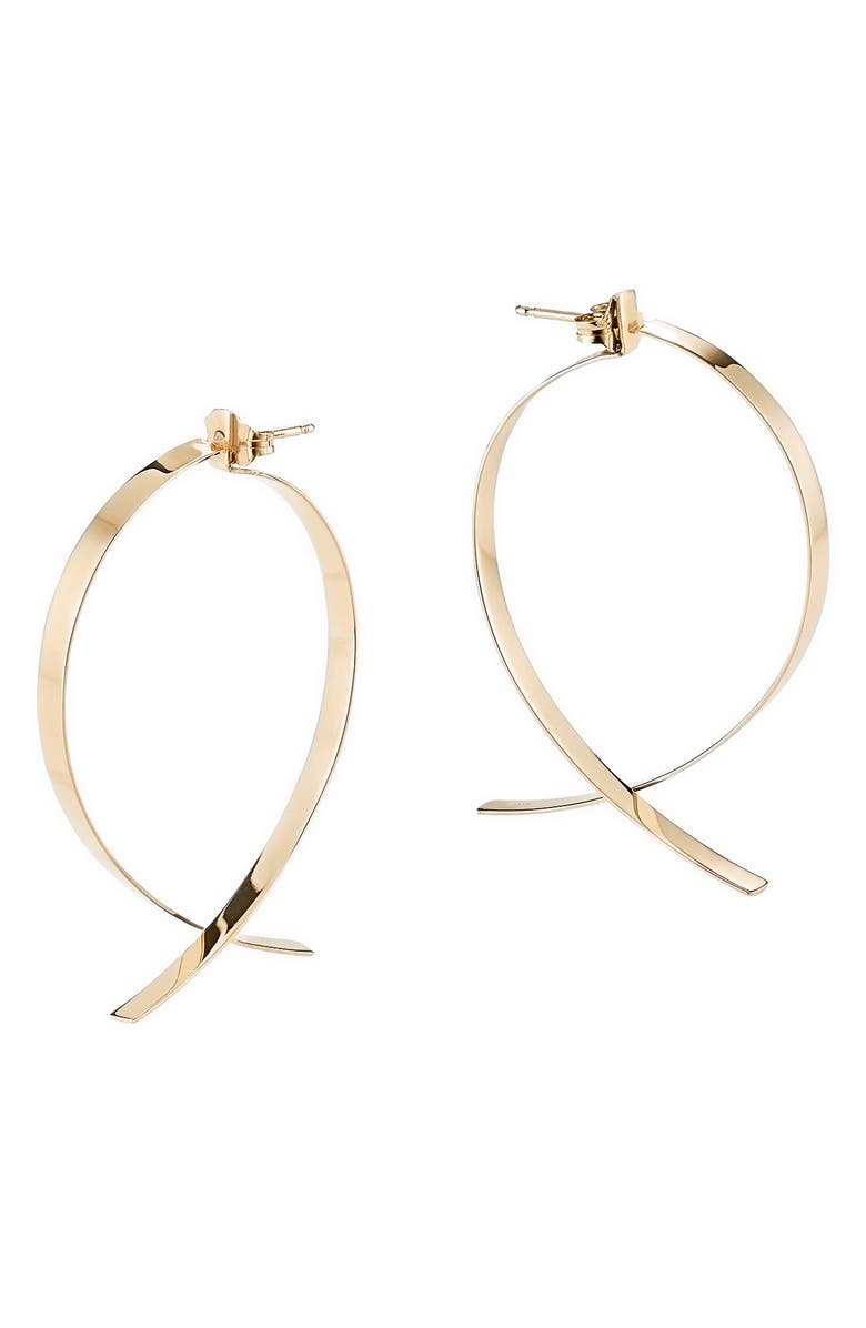 LANA 14K Gold 46mm Upside Down Front/Back Hoops, Main, color, 