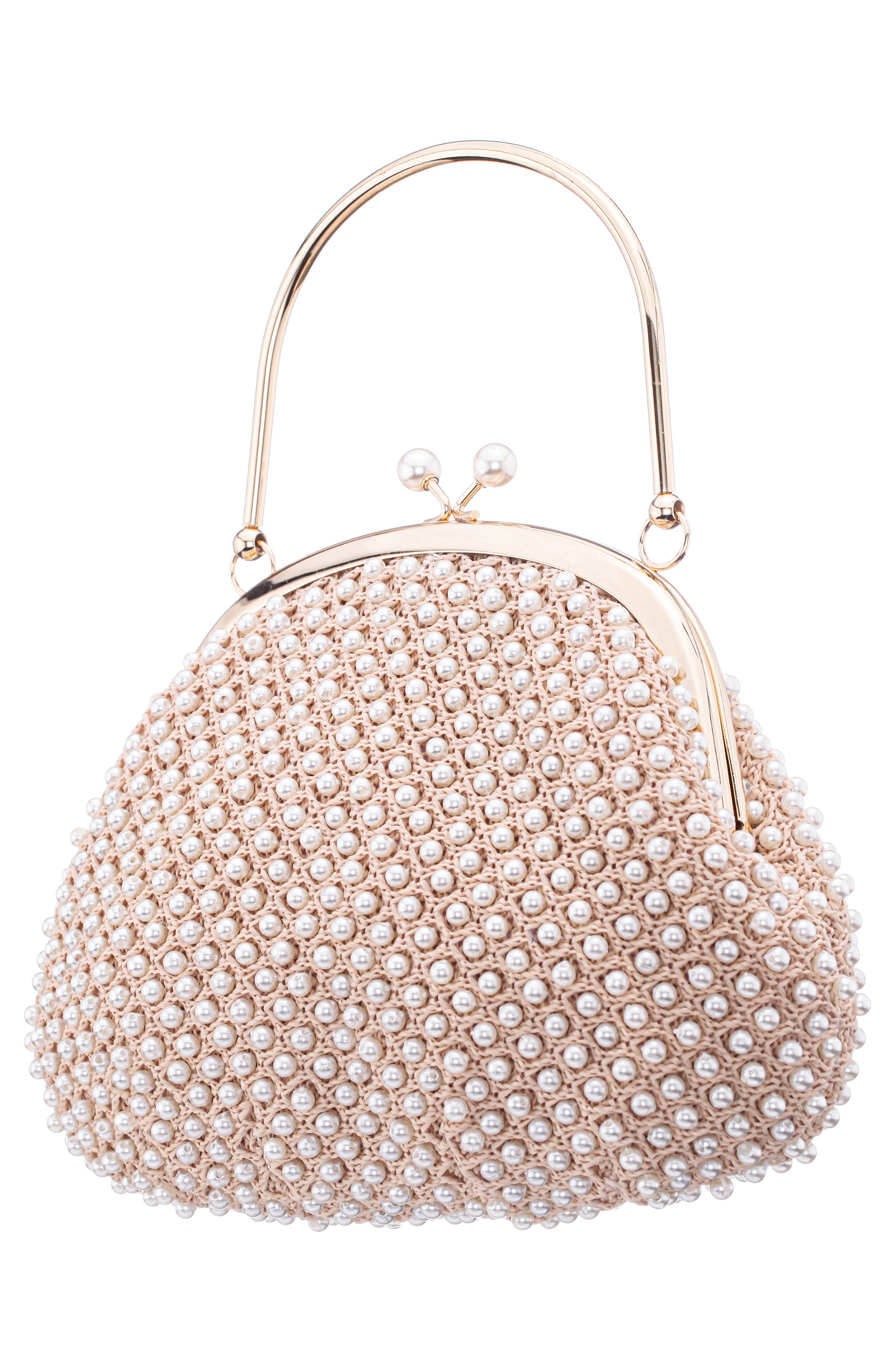 Kym Top Handle Bag, Alternate, color, BEIGE/ IVORY PEARL