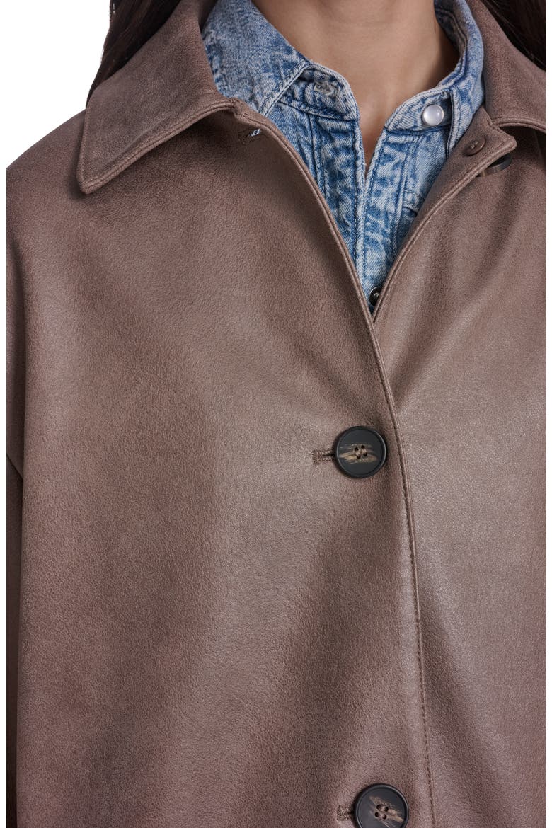 Water Resistant Faux Leather Coat, Alternate, color, PINE BARK FAUX SUEDE