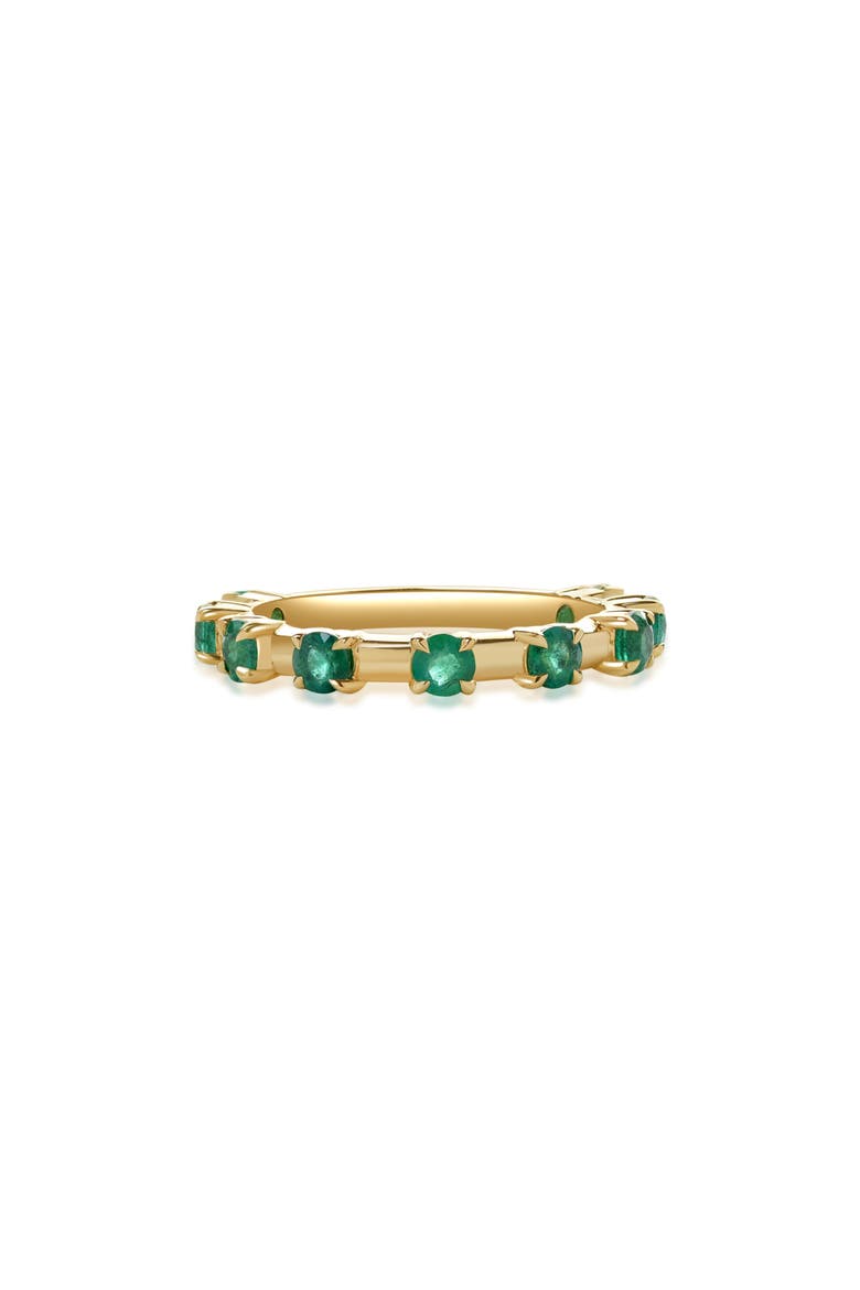 Floating Emerald Band Ring, Main, color, 14K YELLOW GOLD