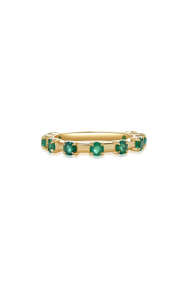 VALANI ATELIER Floating Emerald Band Ring, Main, color, 14K Yellow Gold