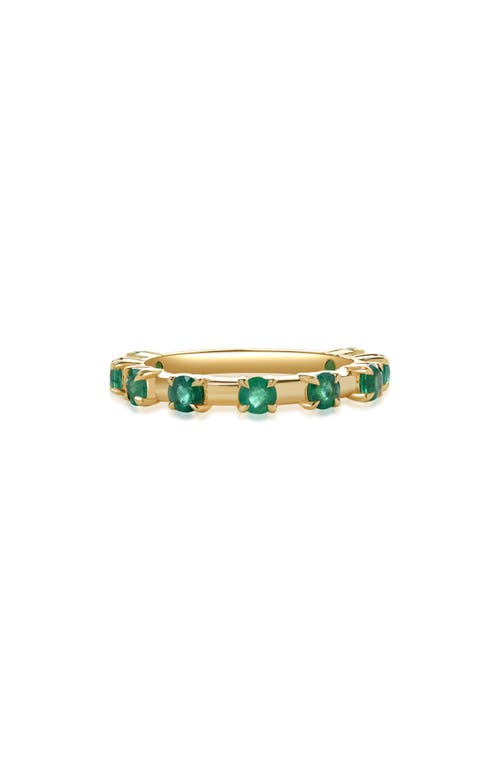 Valani Atelier Floating Emerald Band Ring In 14k Yellow Gold