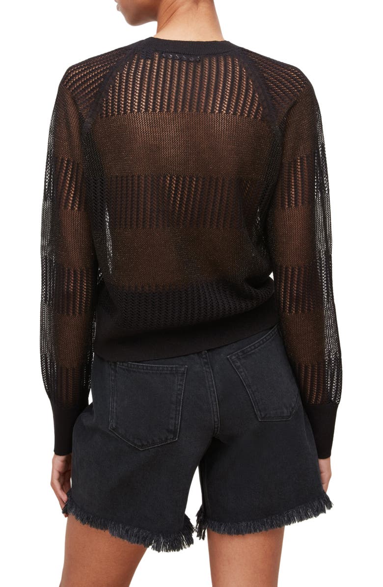 AllSaints Misha Lou Openwork Sweater, Alternate, color,