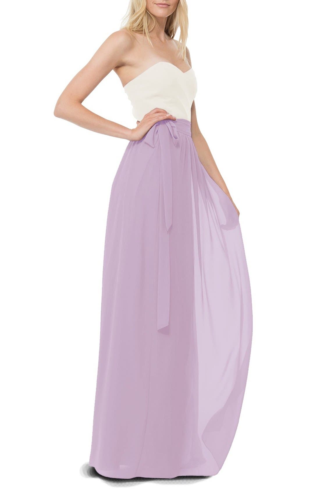 Joanna August Whitney Chiffon Wrap Maxi Skirt