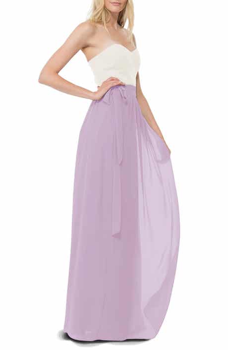 Joanna August Whitney Chiffon Wrap Maxi Skirt