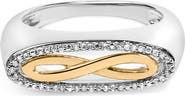 Haus of Brilliance 14K Yellow Gold Plated Sterling Silver Diamond Accent Infinity Ring