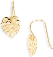 Kiara by Ki-ele Manini Manoa Monstera Leaf Drop Earrings