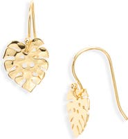 Kiara by Ki-ele Manini Manoa Monstera Leaf Drop Earrings