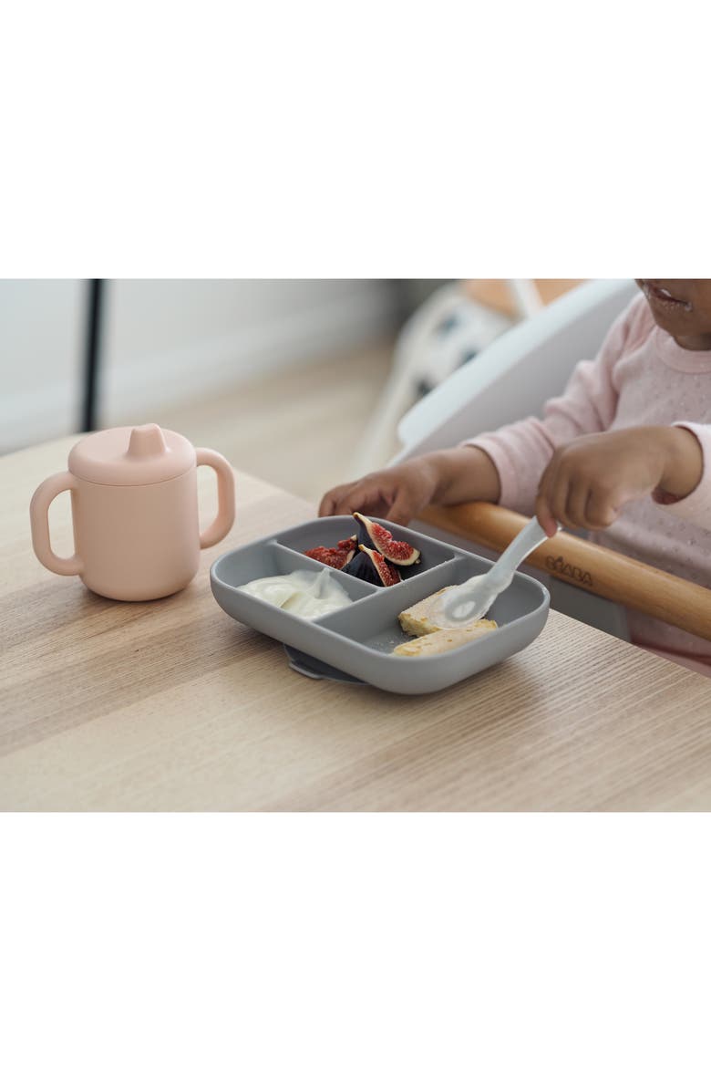 BEABA Sips & Bites 3-Piece Silicone Feeding Set, Alternate, color, Rose