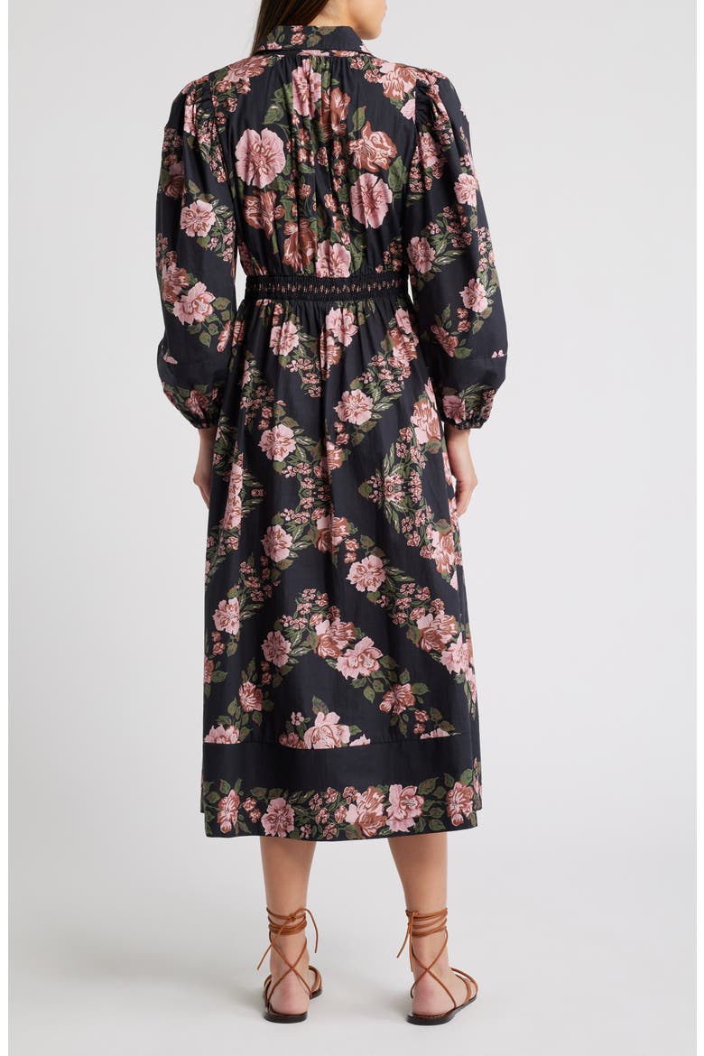 Gillian Floral Long Sleeve Organic Cotton Shirtdress, Alternate, color, JULIET PRINT