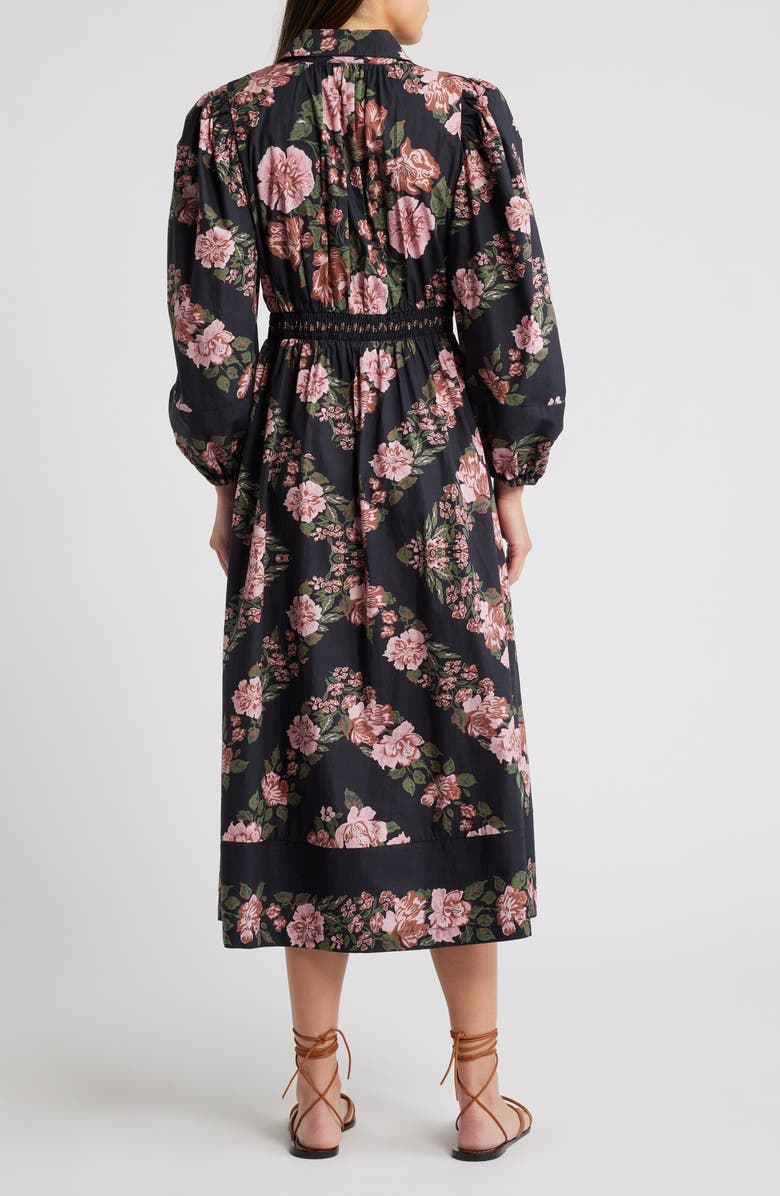 Cleobella Gillian Floral Long Sleeve Organic Cotton Shirtdress, Alternate, color, 