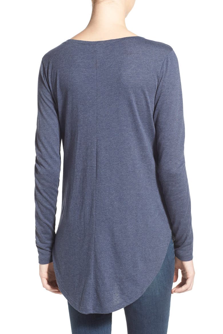 Scoop Neck Long Sleeve Tee, Alternate, color, NAVY INDIGO