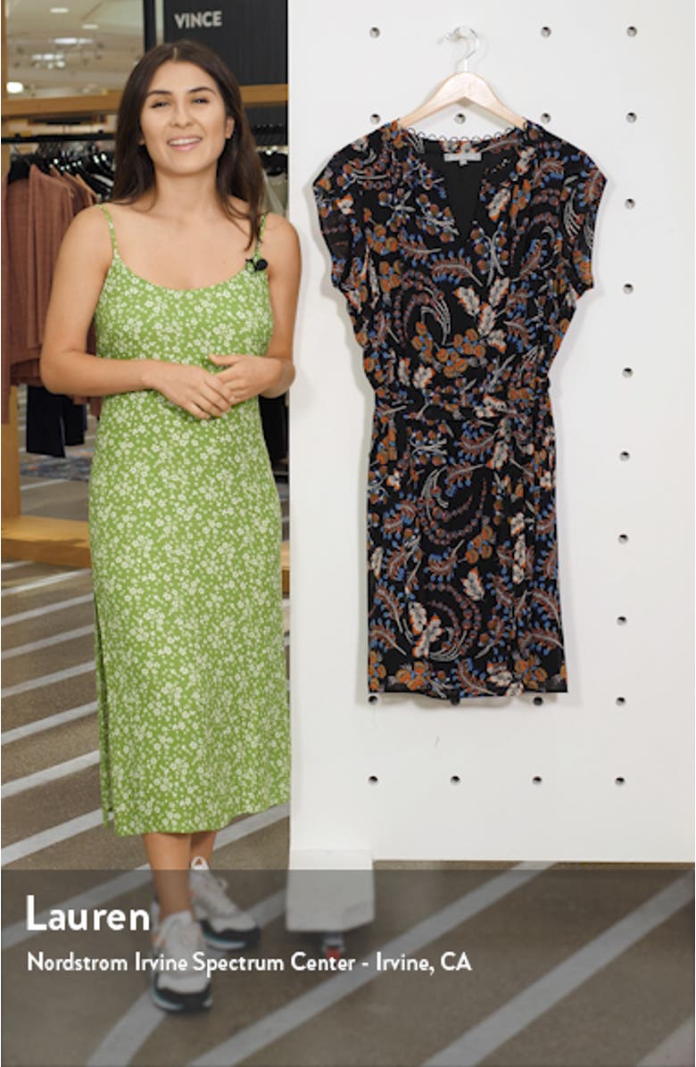 Daniel Rainn Printed Tie Waist Dress, sales video thumbnail