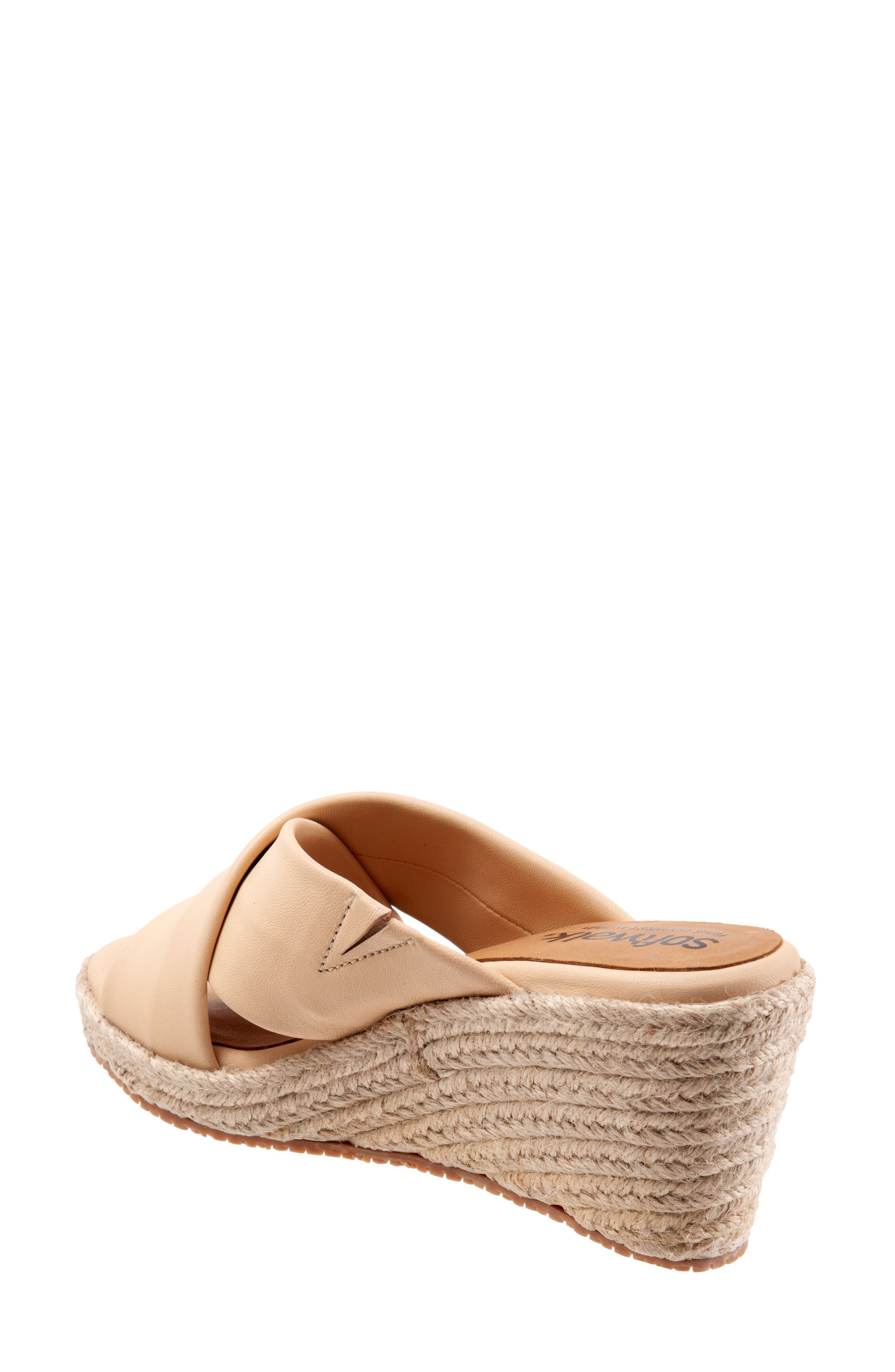 Halsey Cross Strap Espadrille Wedge Sandal, Alternate, color, IVORY