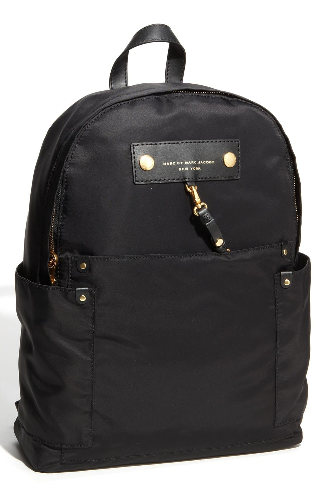 MARC BY MARC JACOBS 'Preppy Nylon' Backpack, Main, color, BLACK