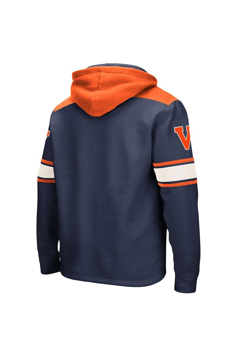Men's Colosseum Navy Virginia Cavaliers 2.0 Lace-Up Pullover Hoodie, Alternate, color, Navy