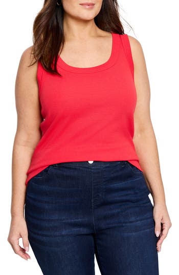 Nic + Zoe Nic+zoe Shelf Bra Perfect Tank Top In Red