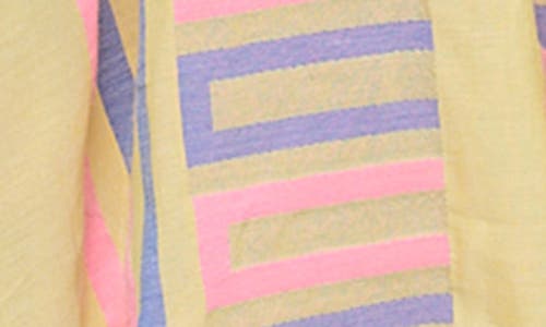Ranee's Ranees V-neck Cotton Caftan In Yellow