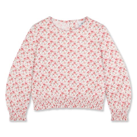 Floral Top with Rouching