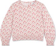 Florence Eiseman Floral Top with Rouching