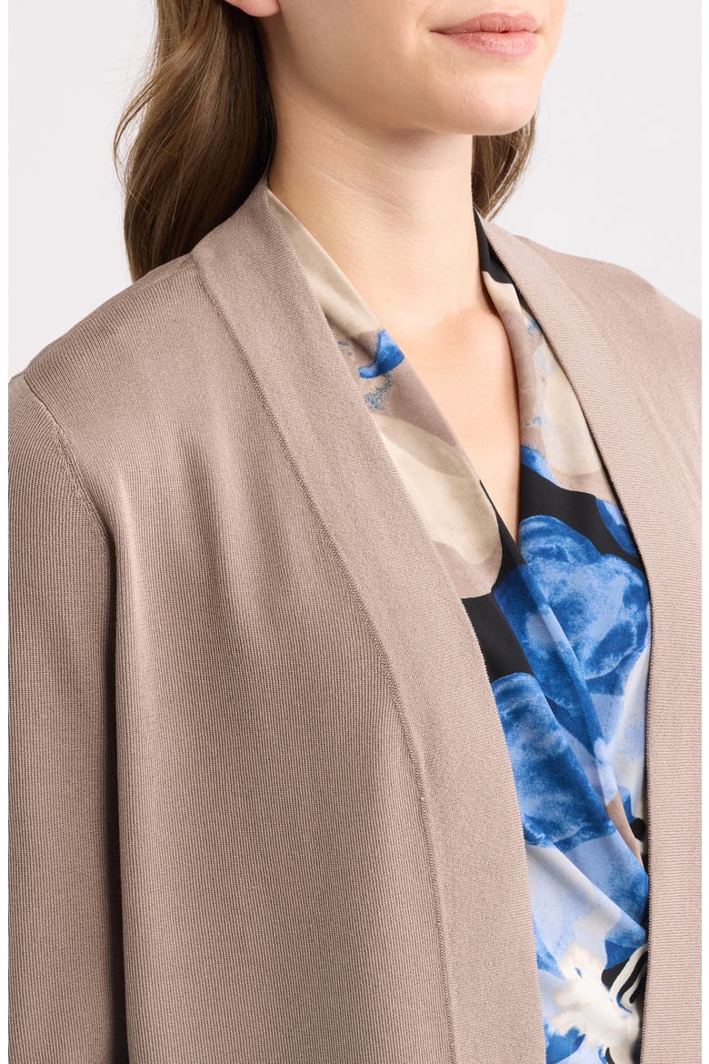 Malibu Open Front Cardigan, Alternate, color, NATURAL CLAY