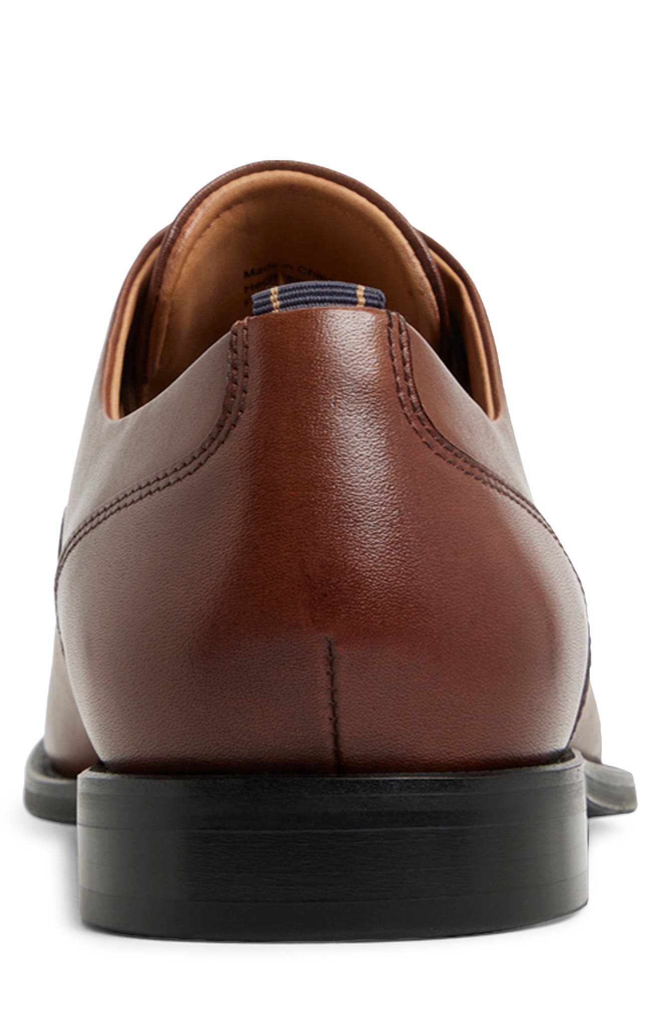 Brooks Brothers Cassel Cap Toe Oxford, Alternate, color, Cognac Leather Smooth