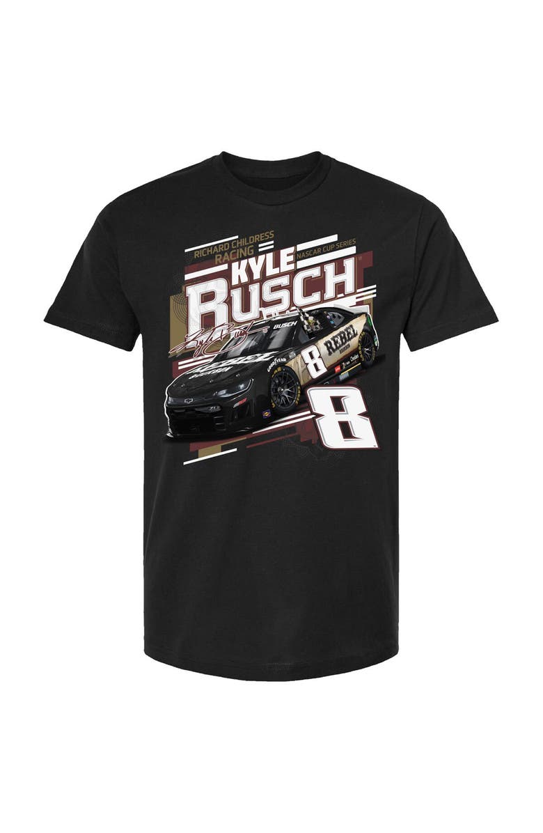 NASCAR Men's Richard Childress Racing Team Collection  Black Kyle Busch Rebel Bourbon Draft T-Shirt, Alternate, color, 