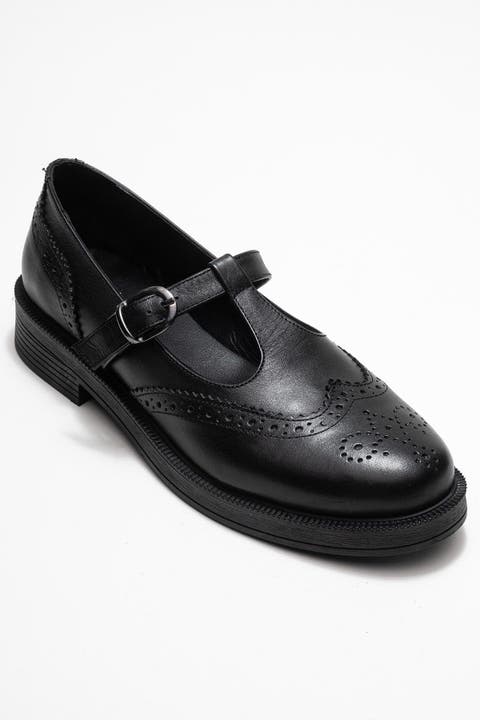 Janney Leather Strap Loafers