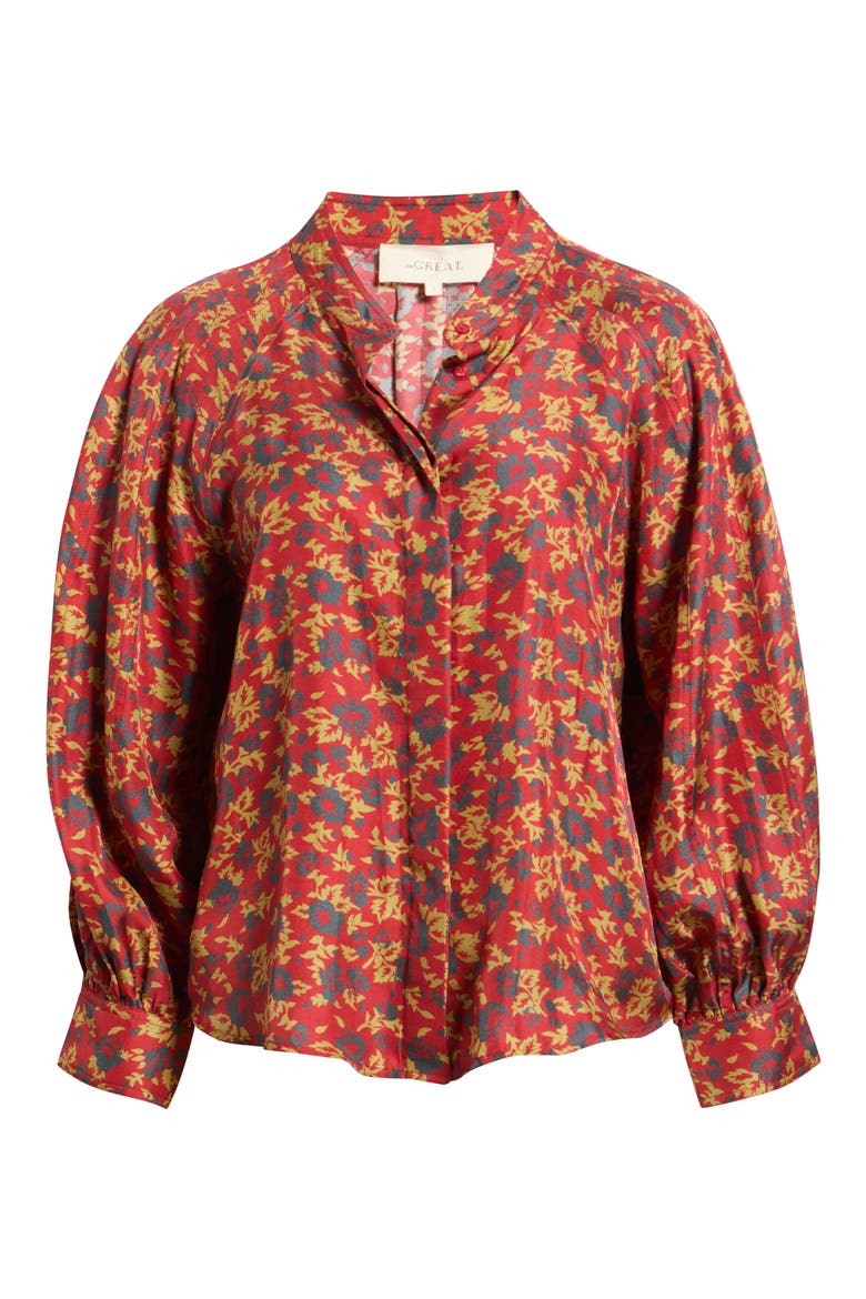 Ashland Silk Top, Alternate, color, GUILDED POPPY