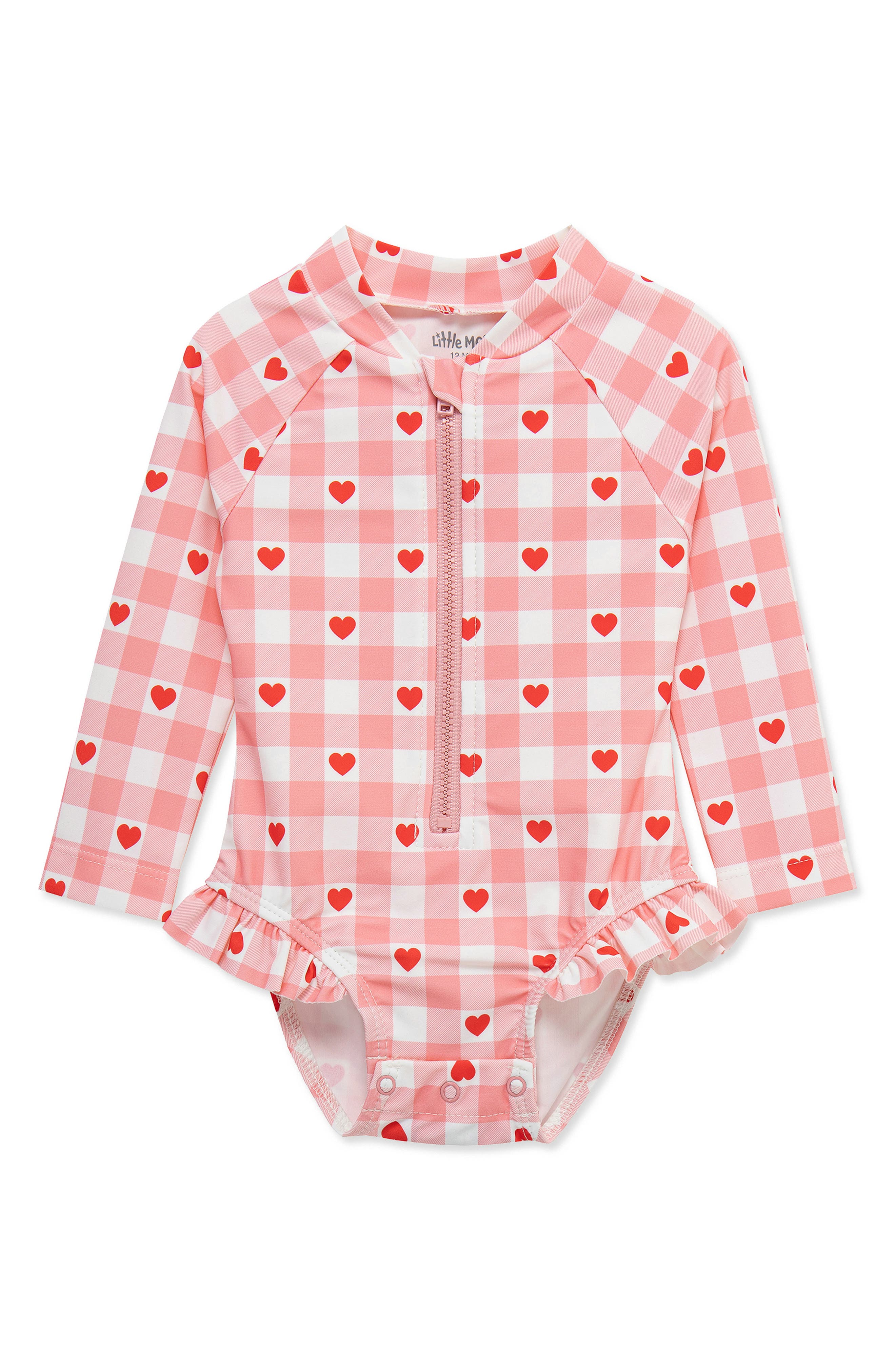 Little Me Heart One-Piece UPF 50+ Rashguard