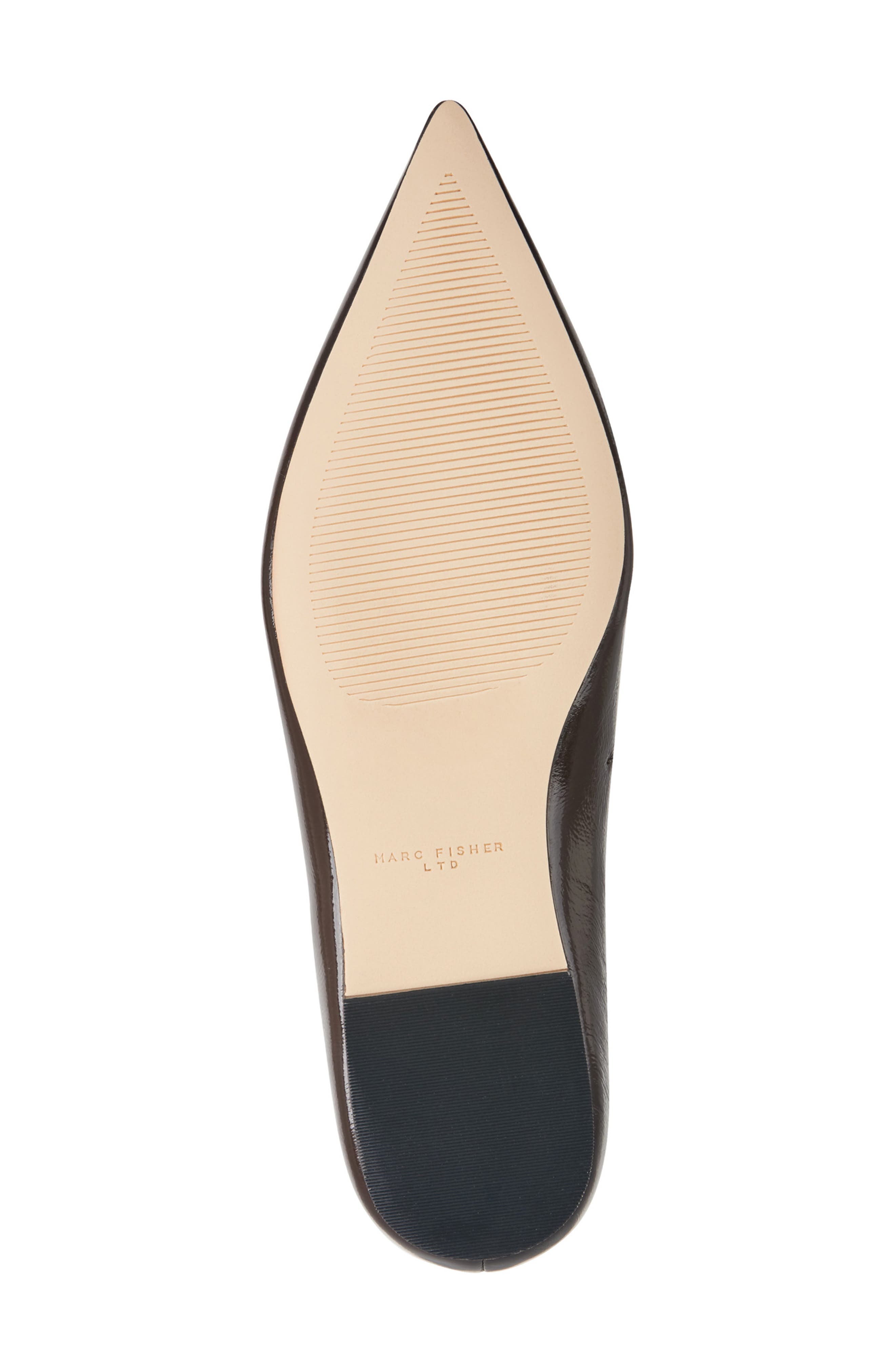 Casee Pointed Toe Flat, Alternate, color, DARK BROWN