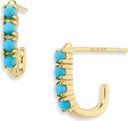 ARGENTO VIVO Turquoise Oblong Hoop Earrings