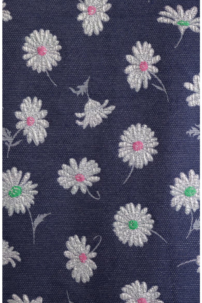 Joey Metallic Floral Cotton Blend Dress, Alternate, color, LOW TIDE NAVY PETAL