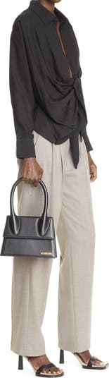 Jacquemus Le Grand Chiquito Leather Top Handle Crossbody Bag