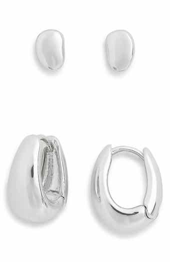 NORDSTROM RACK Set of 2 Demi Fine Stud & Huggie Hoop Earrings