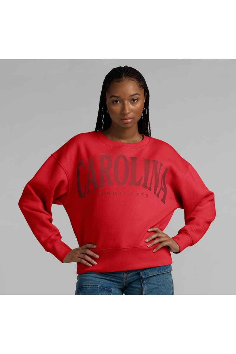 Women's Fanatics  Red Carolina Hurricanes Elements Flow Pullover Sweatshirt, Alternate, color, Red