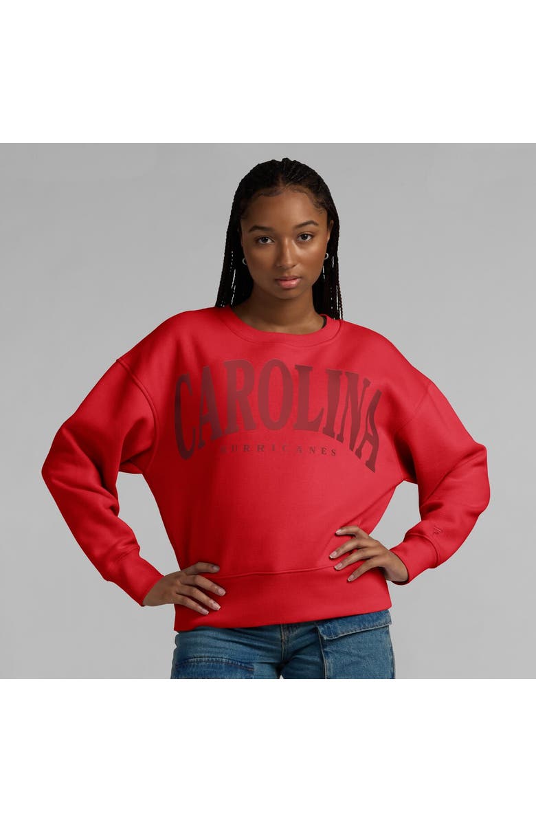 FANATICS Women's Fanatics  Red Carolina Hurricanes Elements Flow Pullover Sweatshirt, Alternate, color, Red