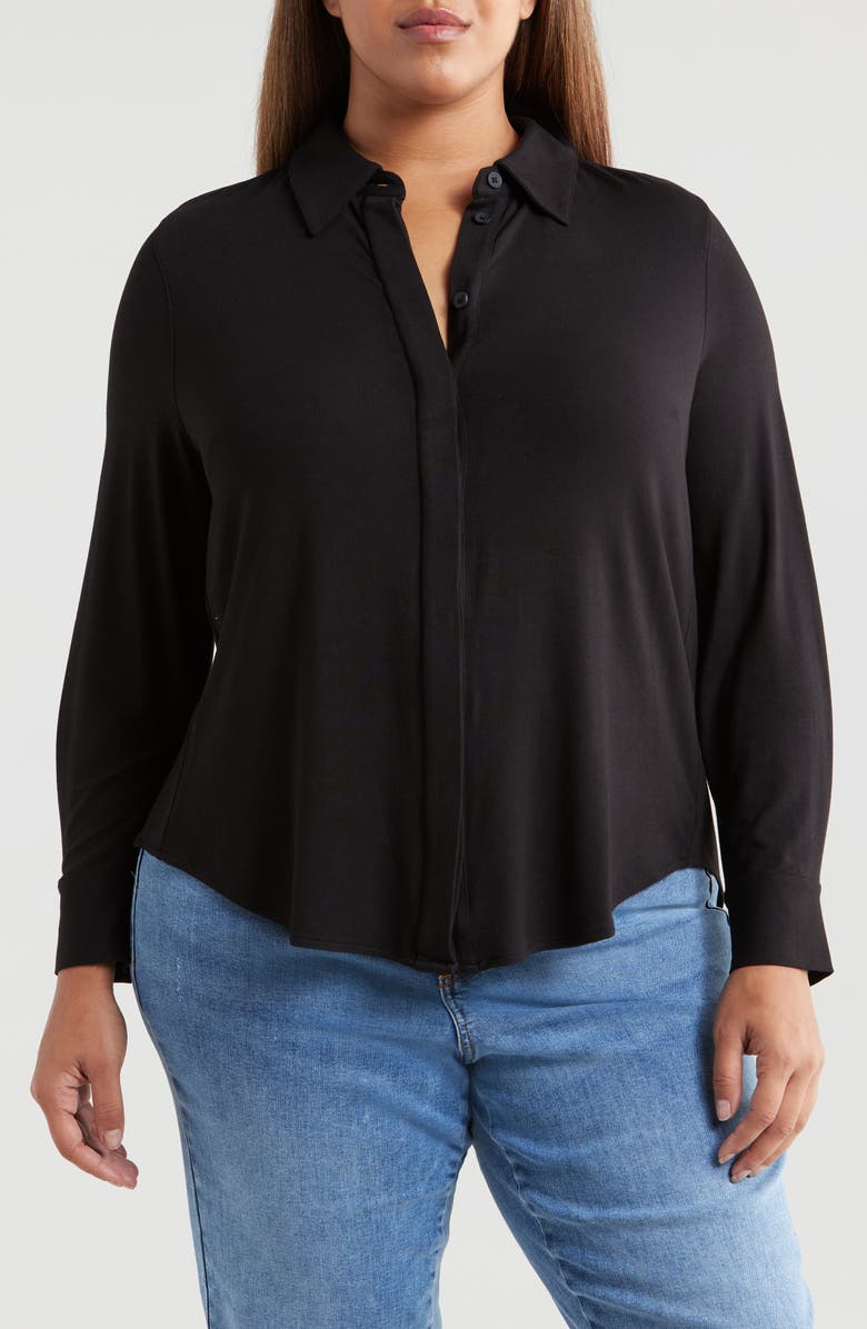 Universal Standard Elbe Button-Up Shirt, Main, color,