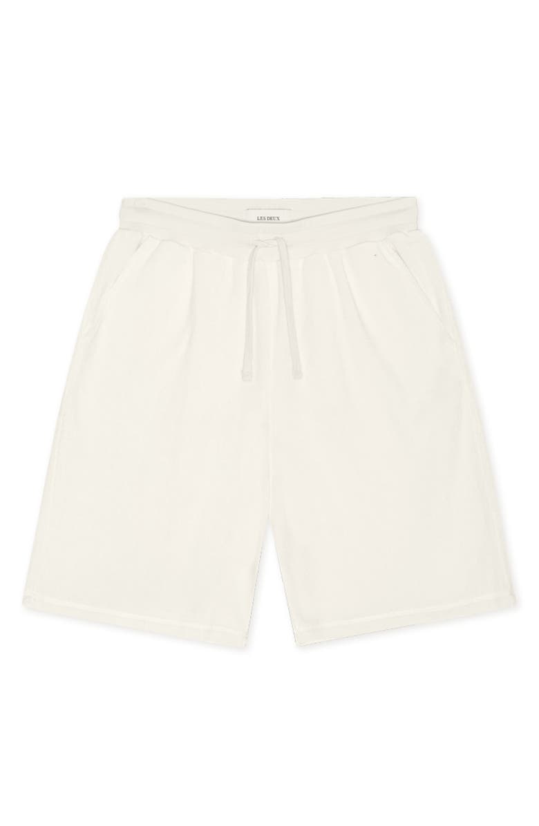 Les Deux Sully Cotton Towelling Shorts, Alternate, color, Light Ivory