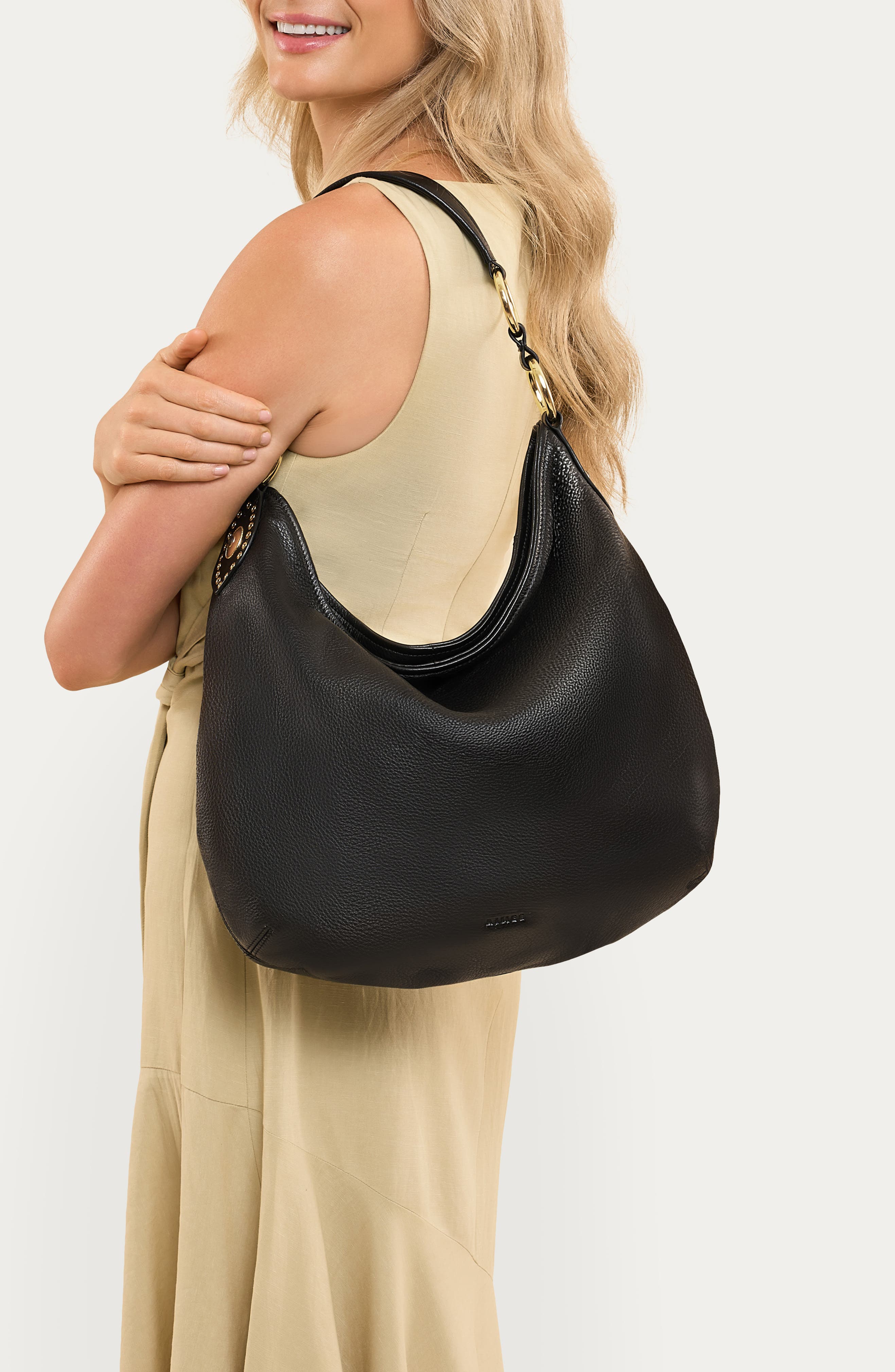 AIMEE Roma Hobo Bag, Alternate, color, Black