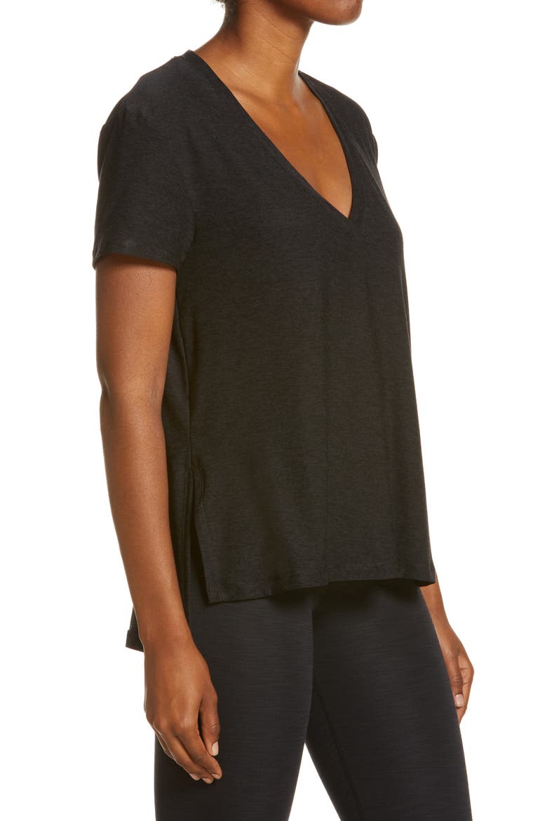 Split Up Long T-Shirt, Alternate, color, DARKEST NIGHT
