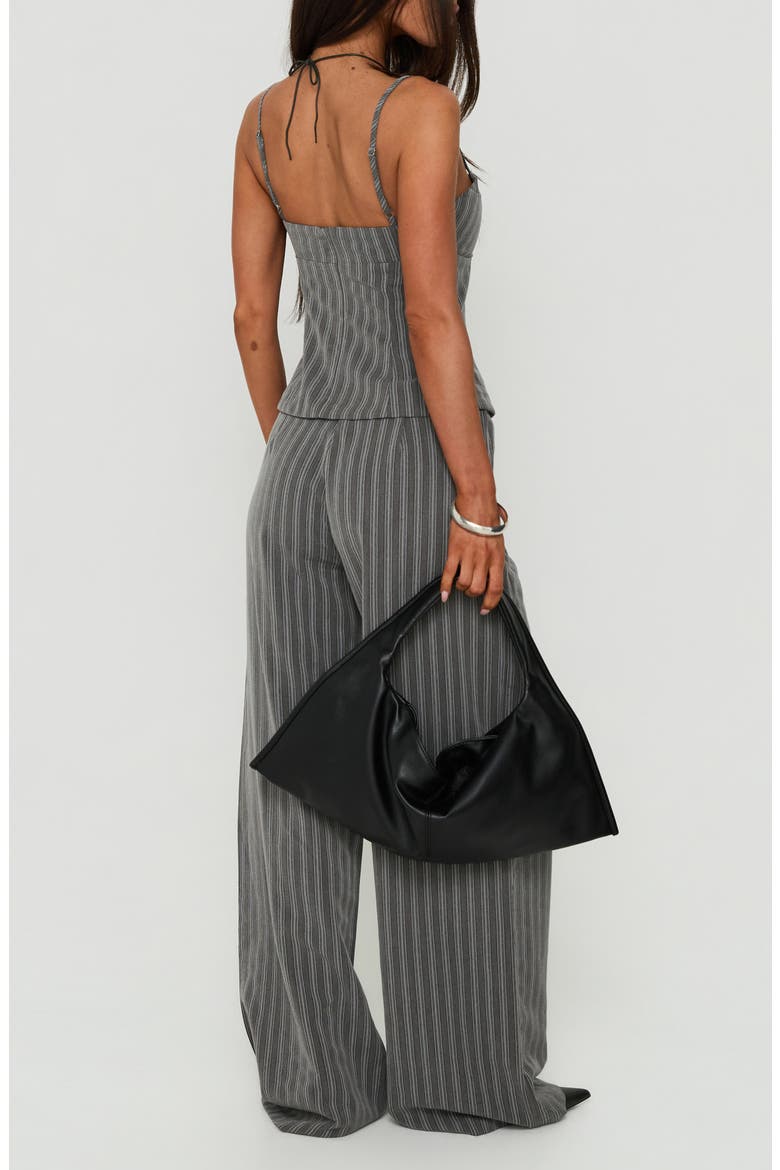 Kierstyn Corset Two-Piece Set, Alternate, color, GREY STRIPE