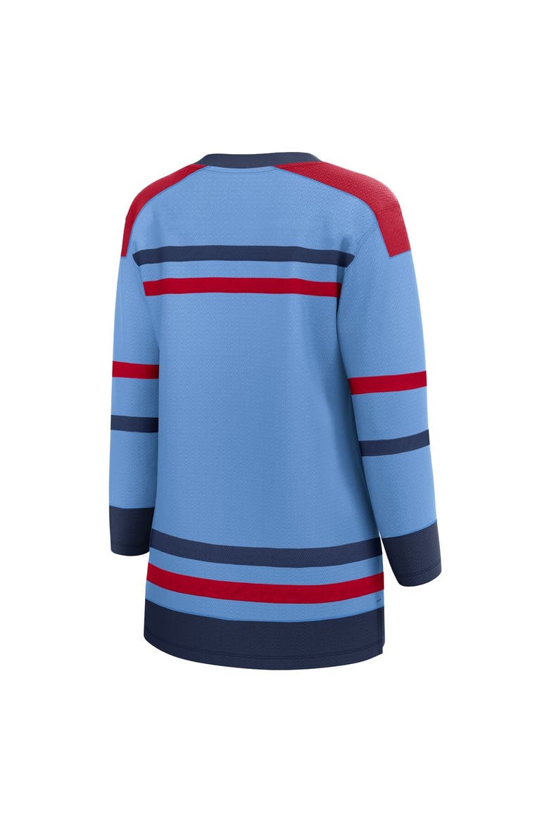 Women's Fanatics Branded  Light Blue Winnipeg Jets Anniversary Premier Breakaway Jersey, Alternate, color, Light Blue