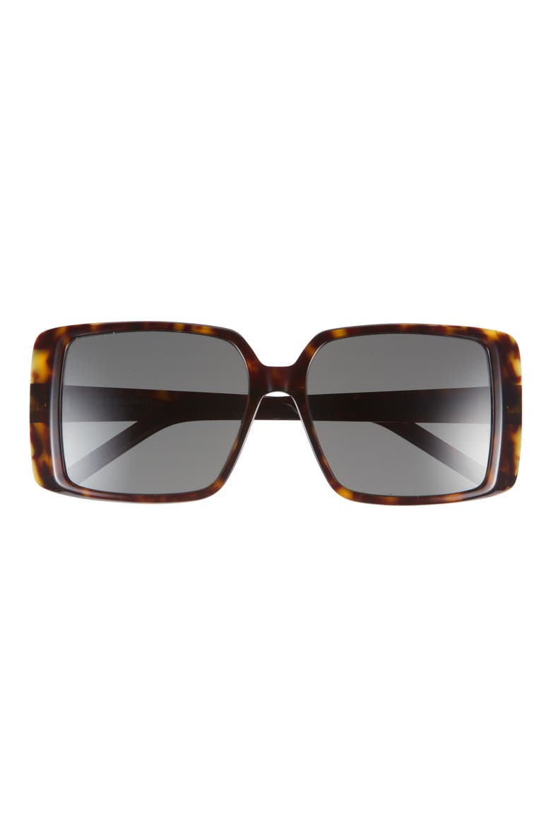 56mm Rectangular Sunglasses, Main, color, HAVANA HAVANA GREY